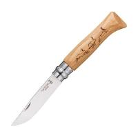 Нож Opinel №8 Animalia, нержавеющая сталь, рукоять дуб, гравировка заяц, 001623 001623 от прозводителя Opinel