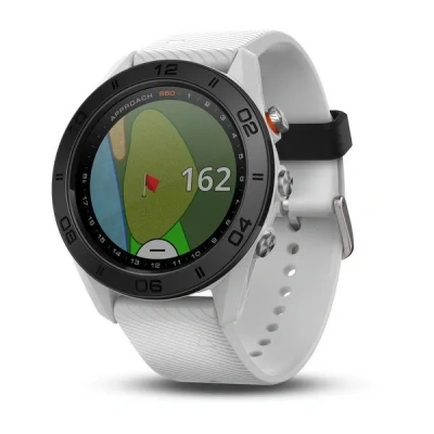 Garmin Approach S60 | White with White Silicone Band