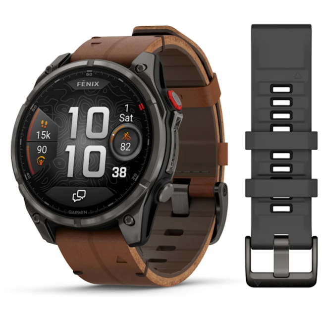 GARMIN   FENIX 8 PRO – 47 mm, AMOLED Sapphire Chestnut leather band 010-03198-40 010-03198-40 от прозводителя Garmin
