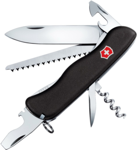 Нож Victorinox Forester, 111 мм, 12 функций, с фиксатором лезвия, черный 0.8363.3 от прозводителя Victorinox