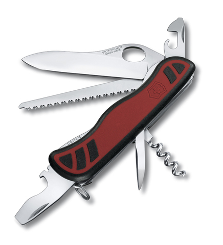 Нож Victorinox Forester, 111 мм, 10 функций, с фиксатором лезвия, красный с чёрным 0.8361.MC от прозводителя Victorinox