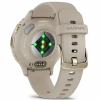 Garmin Venu 3s - 41 мм | Soft gold stainless steel bezel with French grey case and silicone band