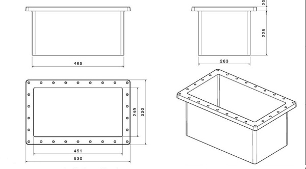 Монтажный бокс для подруливающих устройств Compact Retract - Aluminium 311362 от прозводителя 