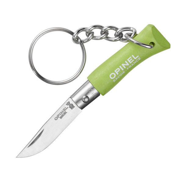 Нож-брелок Opinel №2, нержавеющая сталь, зеленый, 002050 002050 от прозводителя Opinel