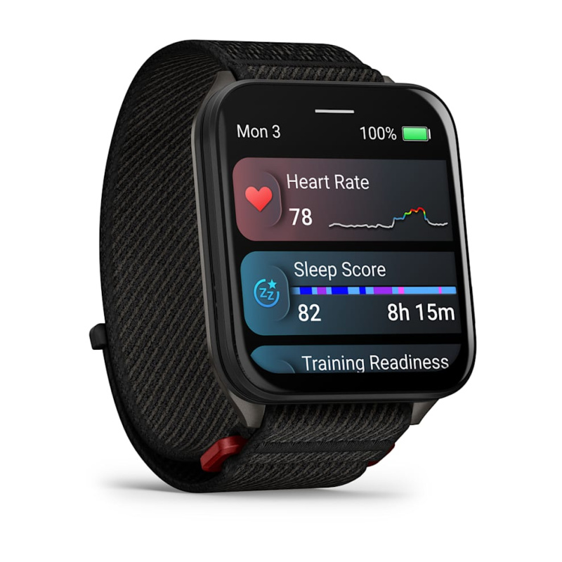 Garmin Venu X1 - | Black with Slate Titanium Caseback and Black ComfortFit Nylon Band