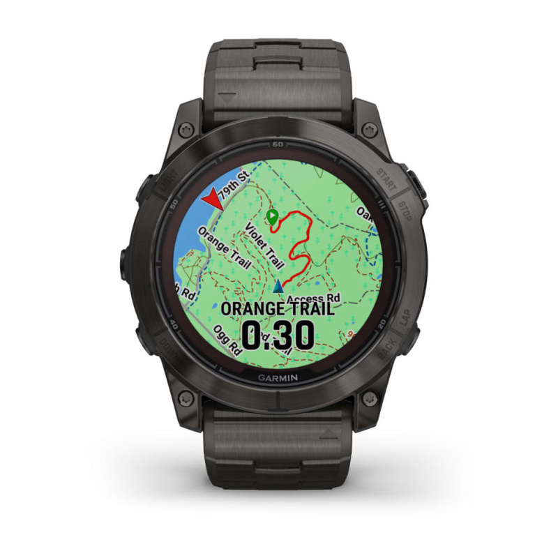 Garmin Fenix 7x Pro - 51 мм SOLAR | SAPPHIRE | Carbon Gray DLC Titanium with Vented Titanium Bracelet