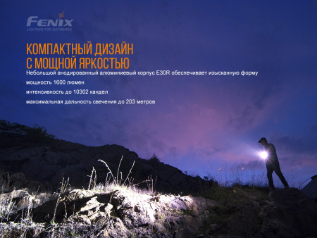 Фонарь Fenix E30R 1600 люмен E30R от прозводителя Fenix