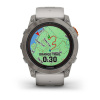 Garmin Fenix 7x Pro - 51 мм SOLAR | SAPPHIRE | Titanium with Fog Gray/Ember Orange Band