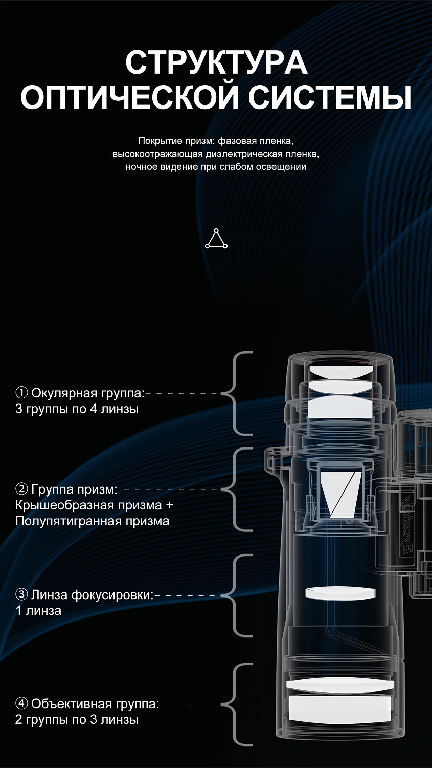 Бинокль Eyeskey Captor ED-8x42