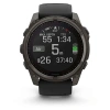 Garmin Fenix 8 - 51 мм SOLAR | SAPPHIRE | Carbon grey DLC titanium with Black/pebble grey silicone band