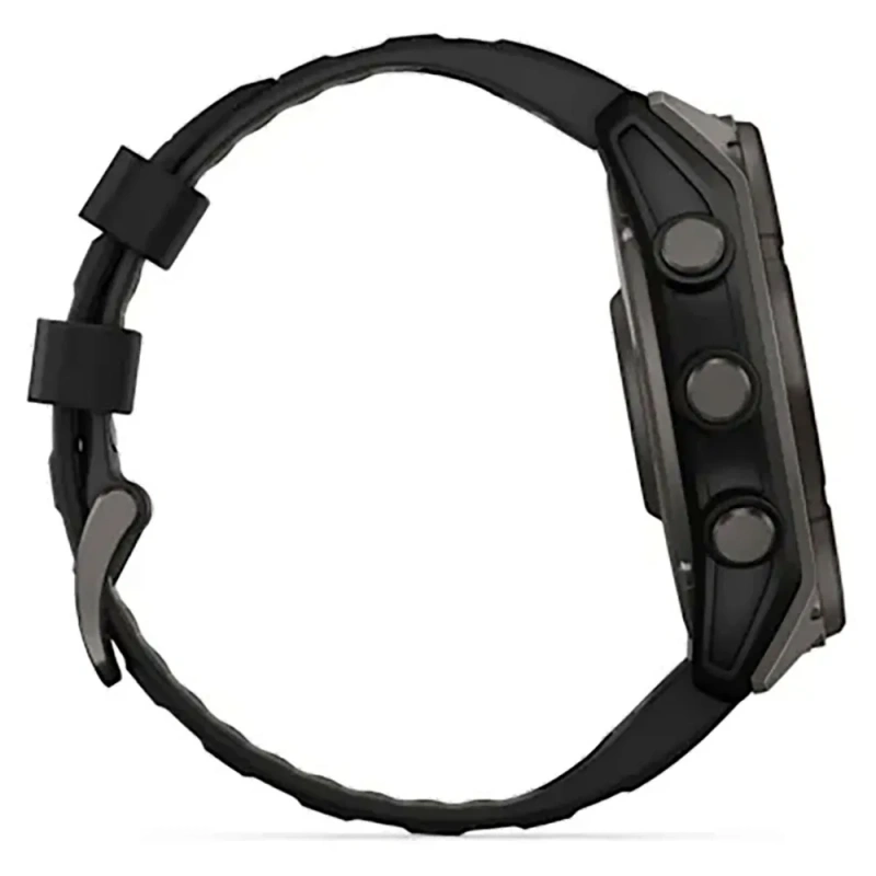 Garmin Fenix 8 - 51 мм SOLAR | SAPPHIRE | Carbon grey DLC titanium with Black/pebble grey silicone band