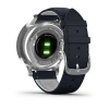 Garmin Vivomove Style - 42 мм | Silver aluminium case with moss silicone band