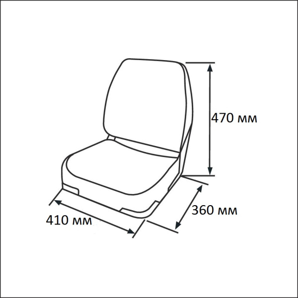 Сиденье мягкое складное Economy Low Back Seat, синее 75103B от прозводителя Newstarmarine