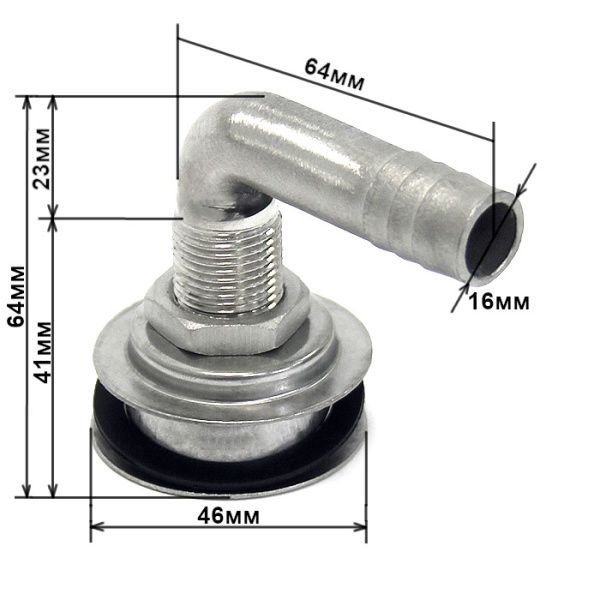 Горловина вентиляционная 16 мм, 90 градусов 28791 от прозводителя Sumar