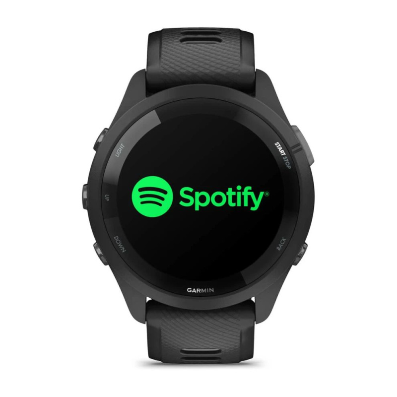 Garmin Forerunner 265 - 46 мм | Black Bezel and Case with Black/Powder Gray Silicone Band