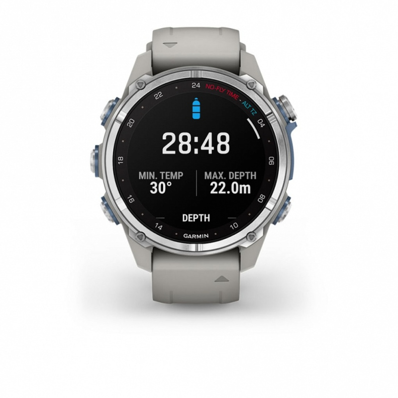 Garmin Descent Mk3 - 43 мм | steel/grey silicone band