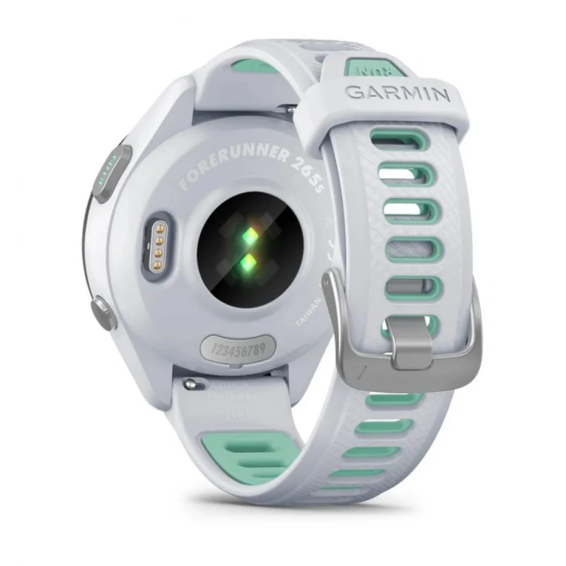 Garmin Forerunner 265s - 42 мм | Black Bezel with Whitestone Case and Whitestone/Neo Tropic Silicone Band